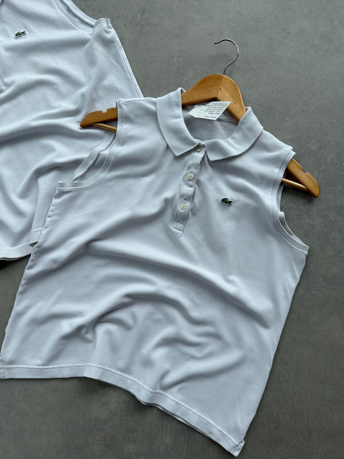 Lacoste ženska bijela polo majica bez rukava (44, 46)