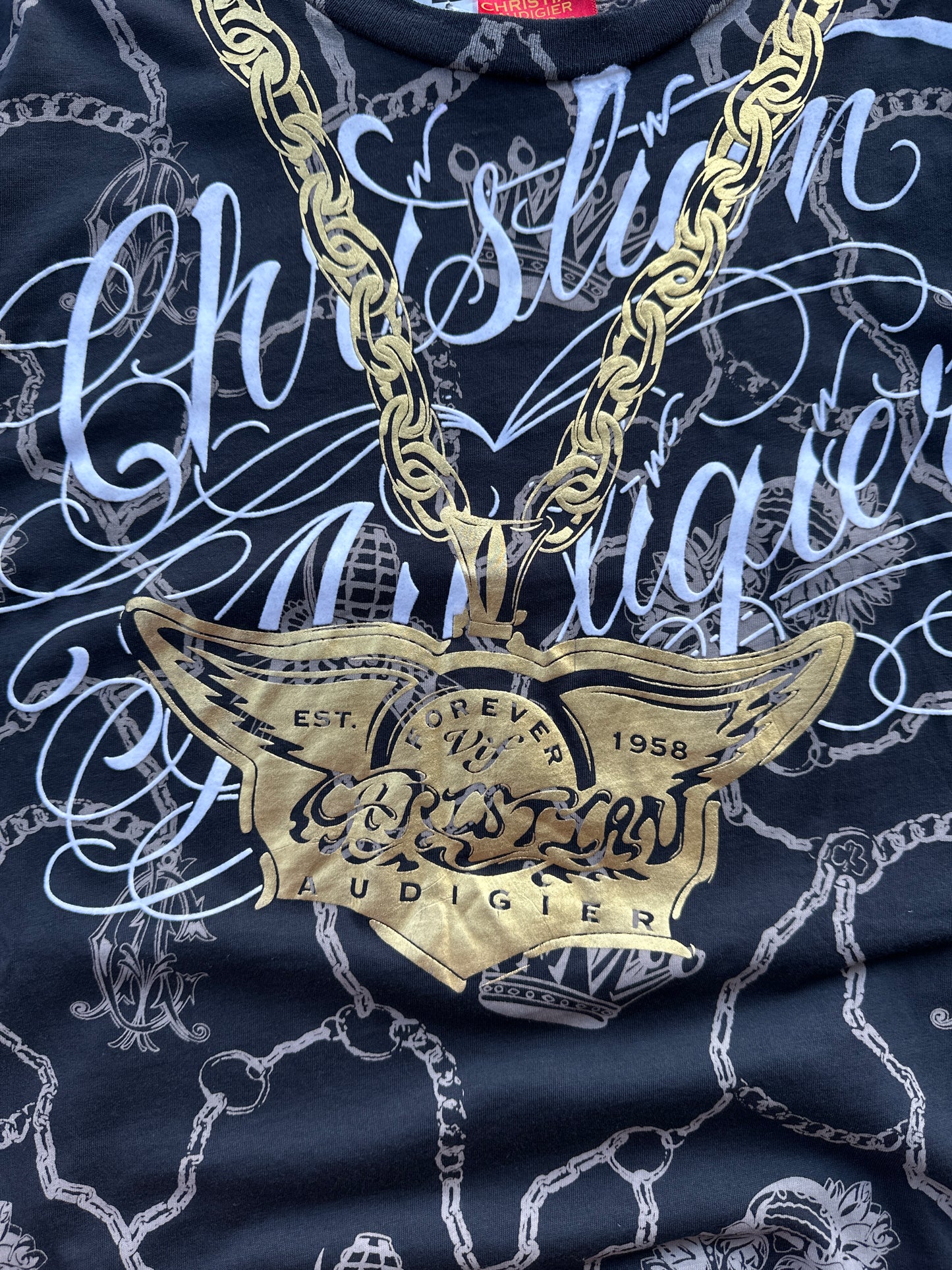 Christian Audigier Y2K ženska majica (M)