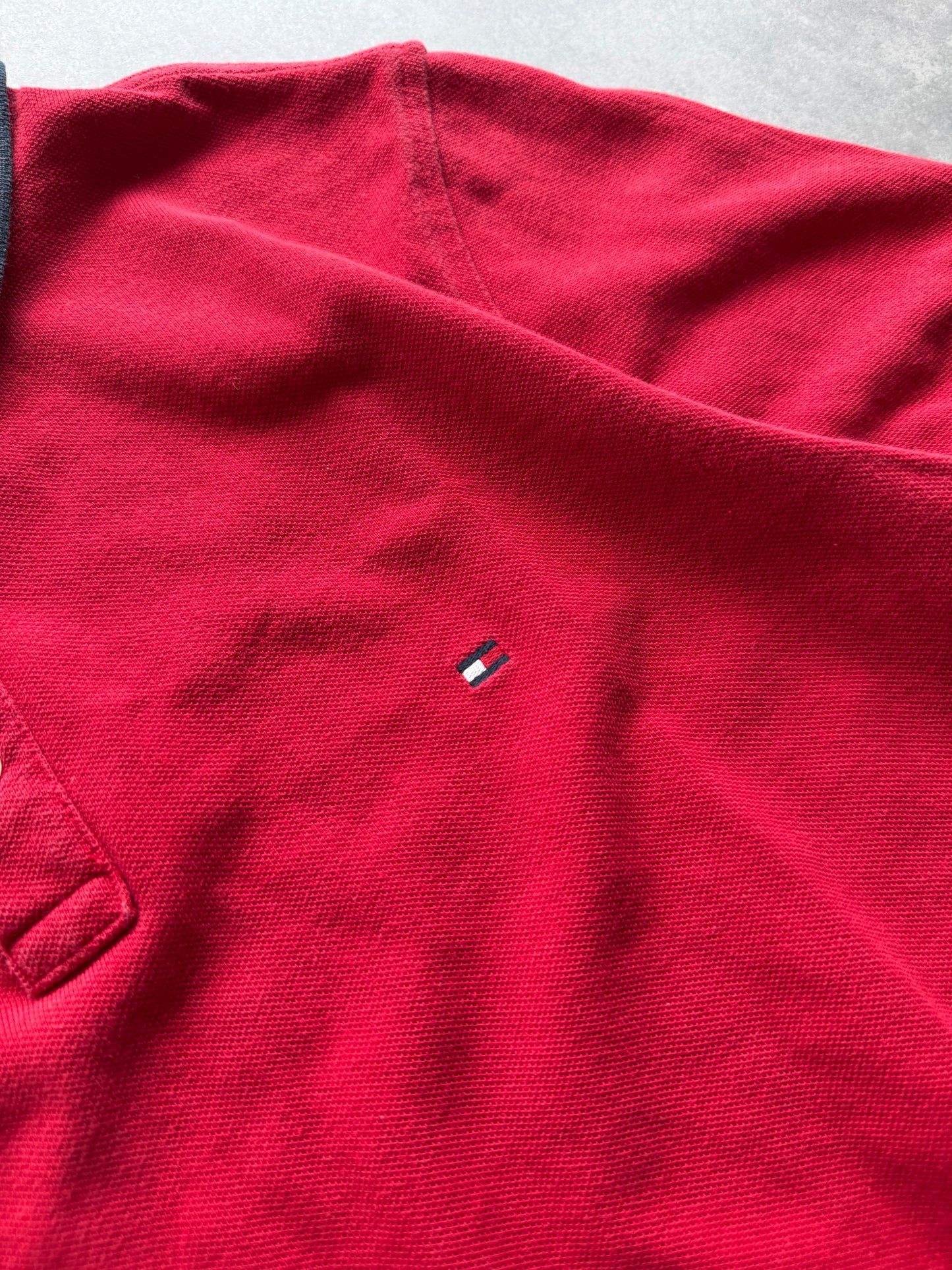 Tommy Hilfiger muška crvena slim fit polo majica (L)