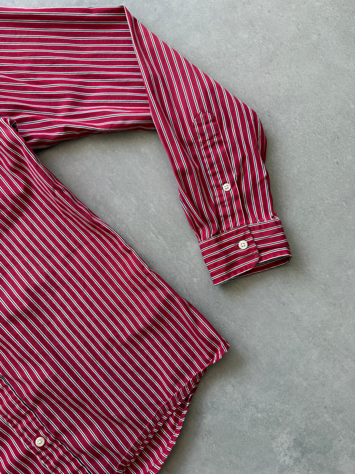 Polo by Ralph Lauren vintage muška crvena prugasta košulja (M)