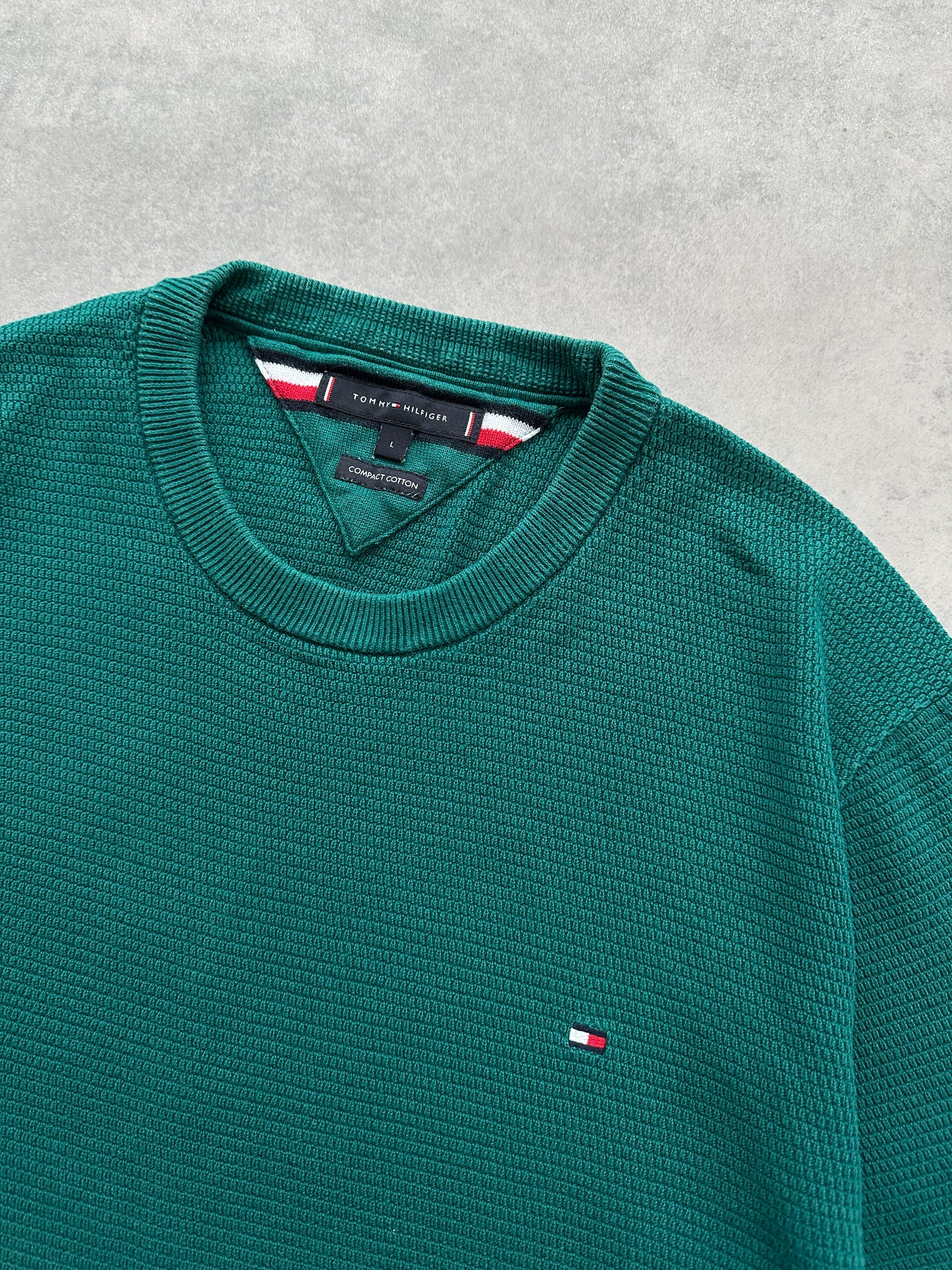 Tommy Hilfiger muški zeleni džemper (L)