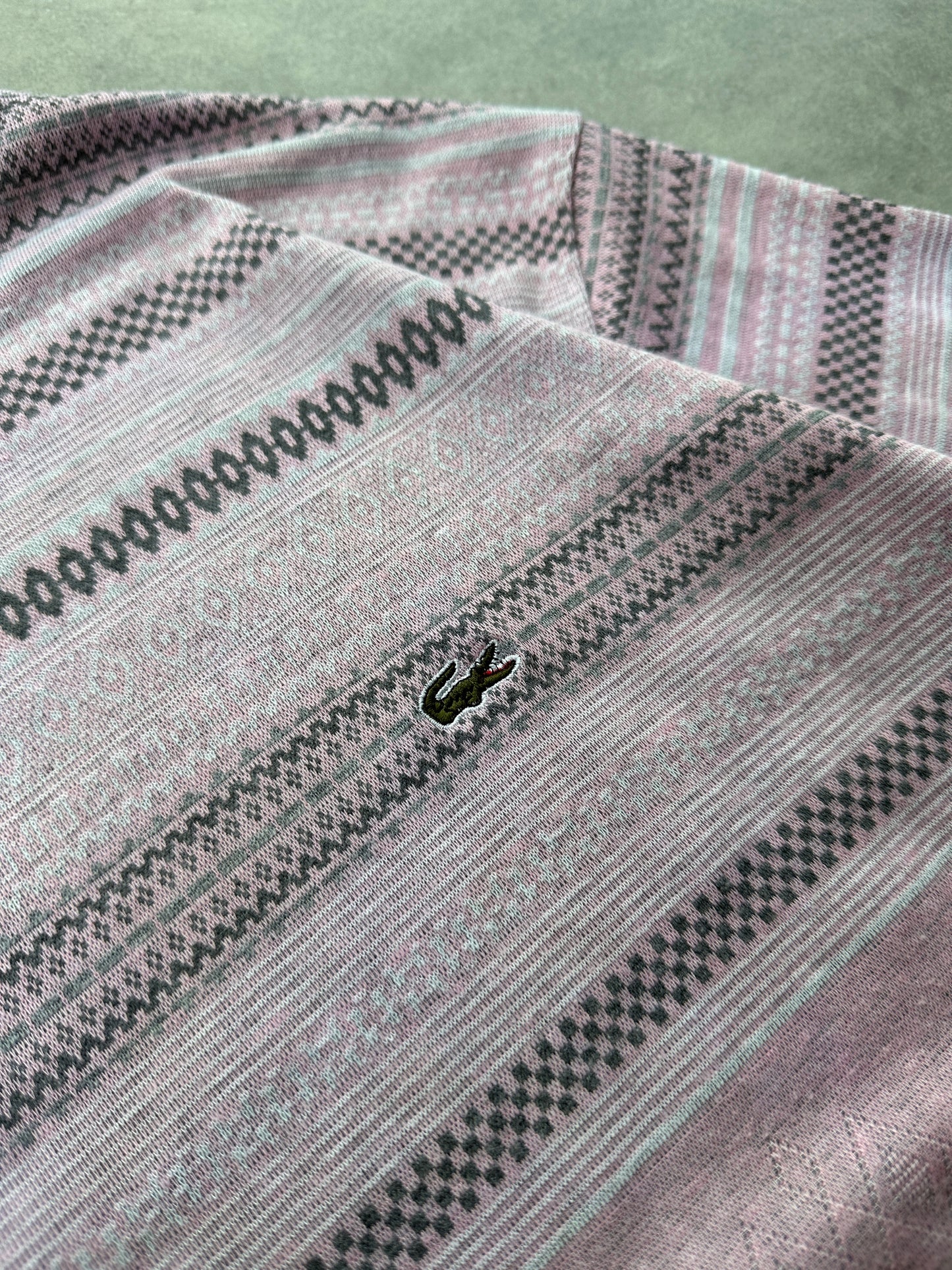 Lacoste vintage muški rozi džemper (XL)