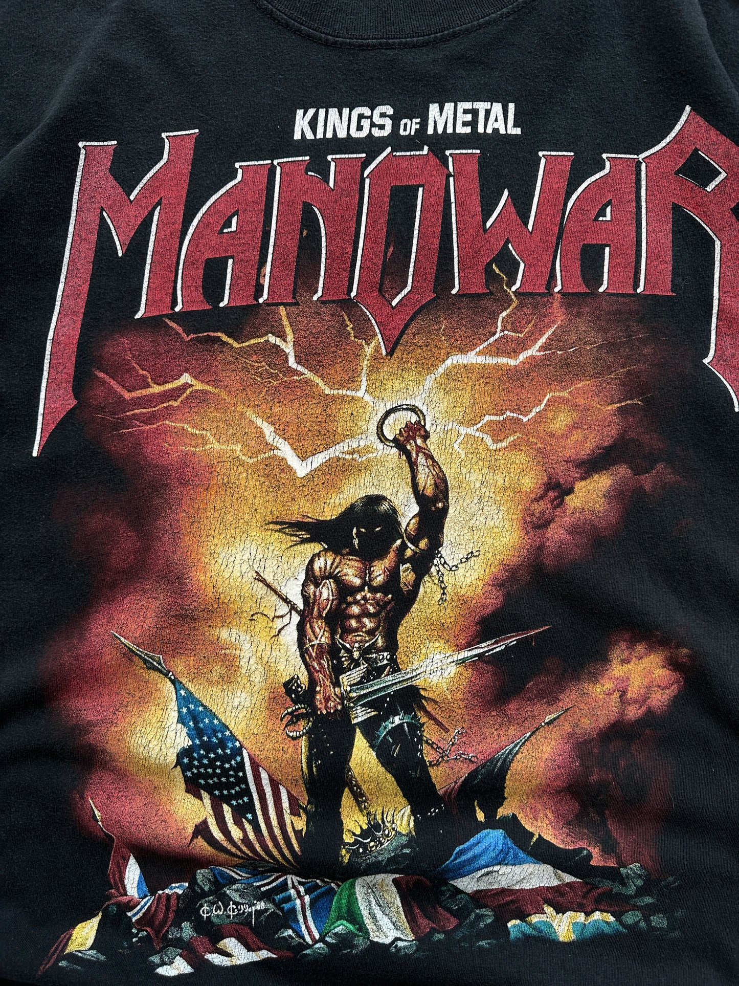 Manowar Kings of Metal 2000s muška majica (L)