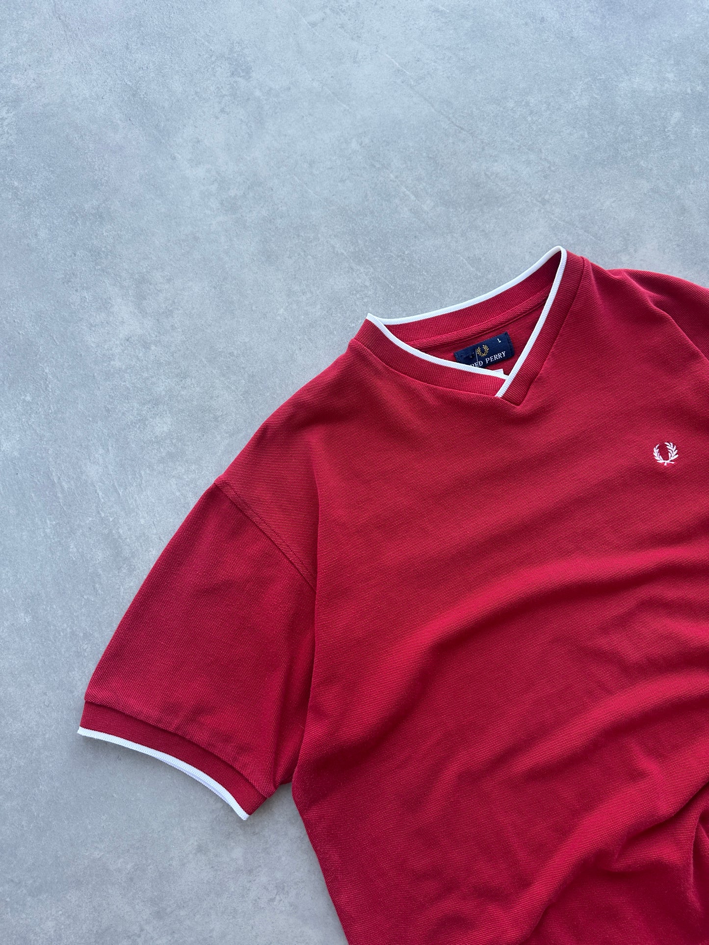 Fred Perry vintage muška crvena majica (L)