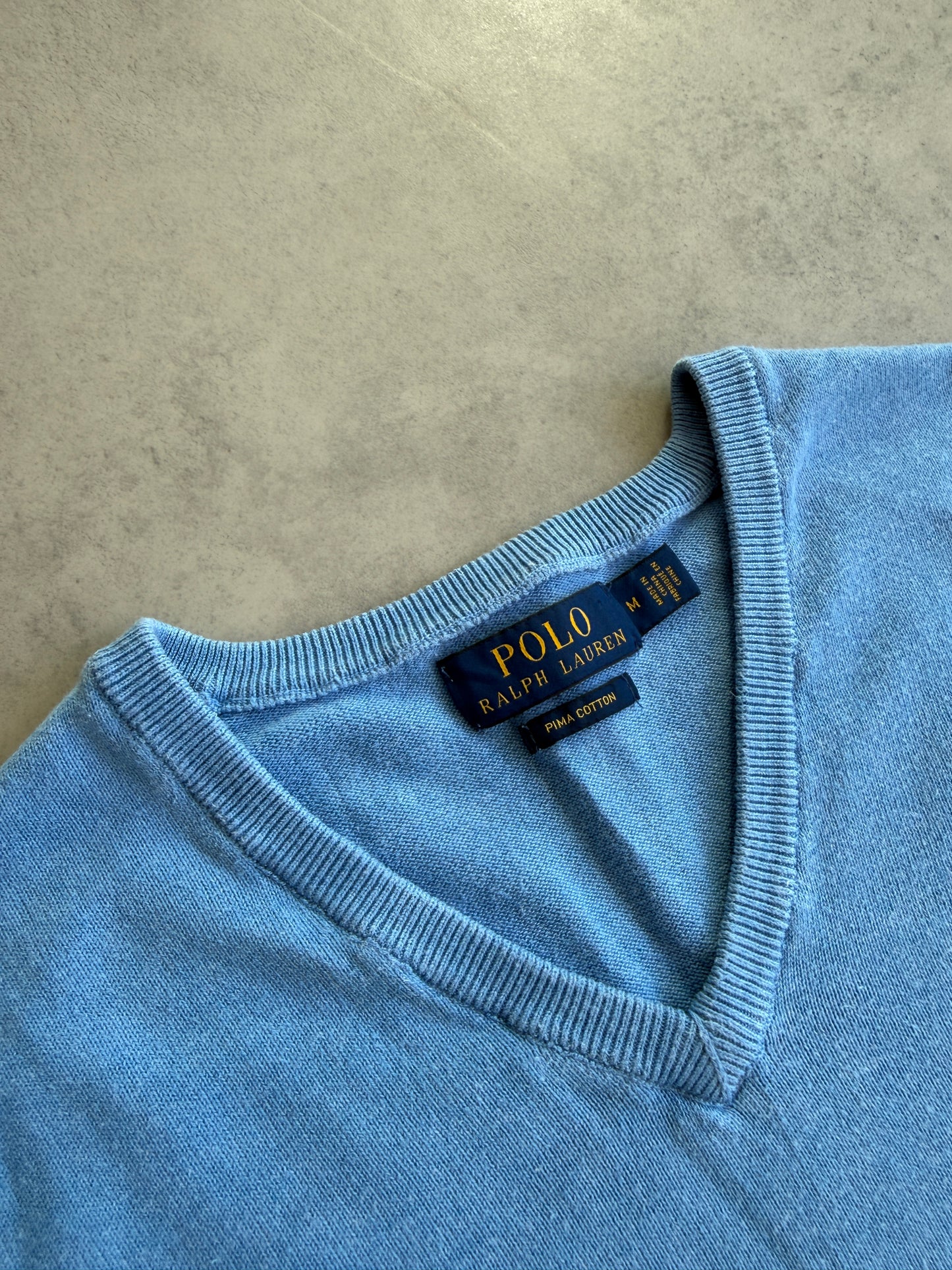 Polo by Ralph Lauren Pima Cotton muški plavi džemper (M)