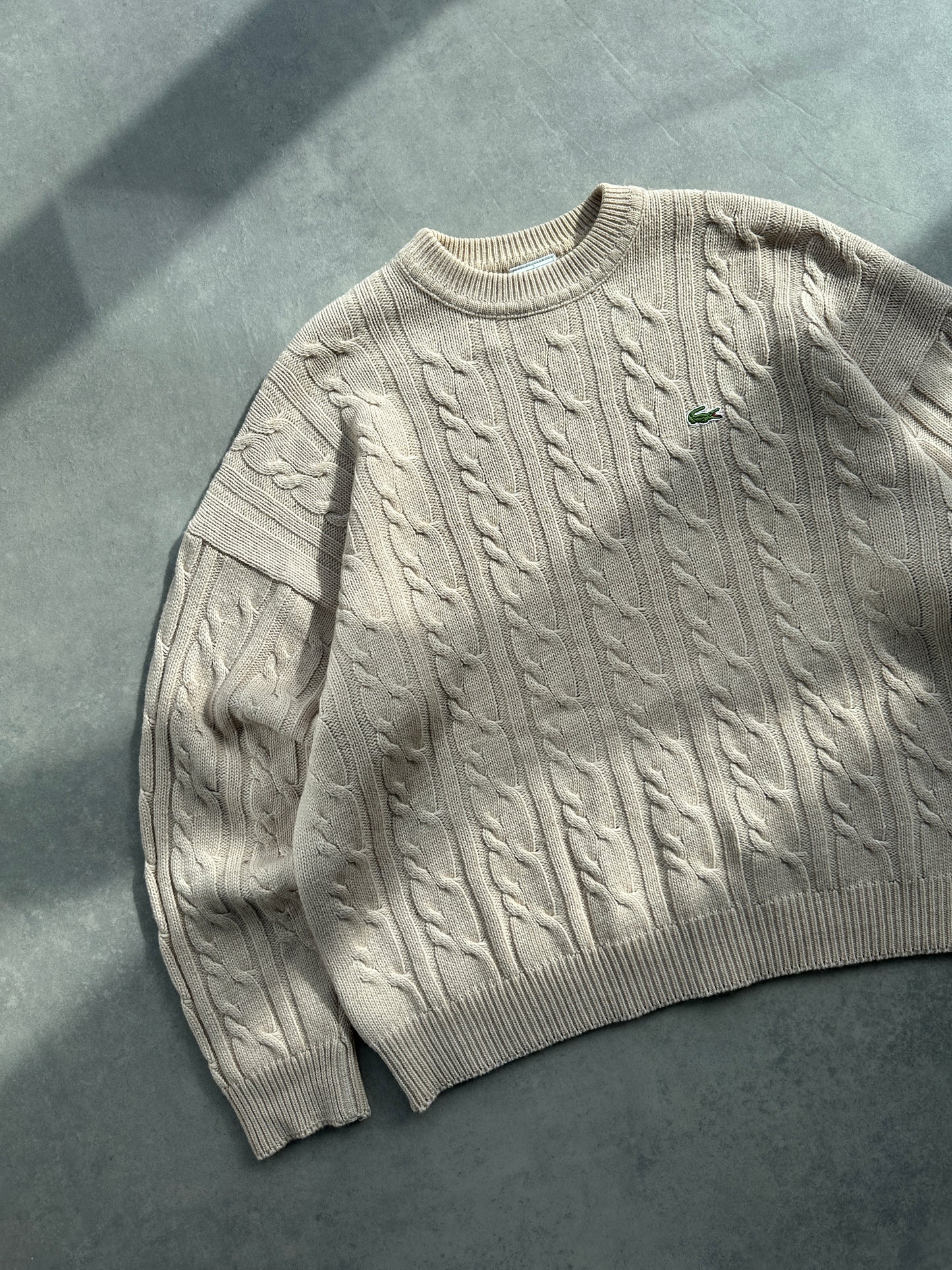 Lacoste vintage muški cable knit džemper (XXL)