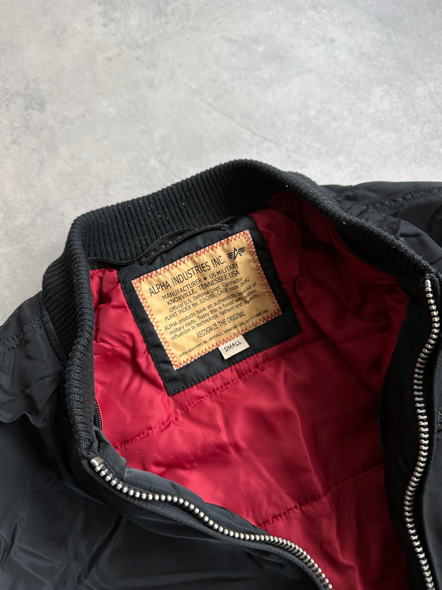 Alpha Industries muška crna bomber jakna (S)