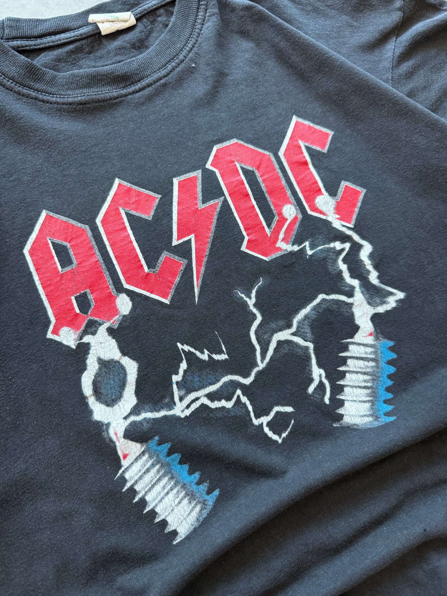 AC DC vintage 90s ženska boxy fit majica (L)