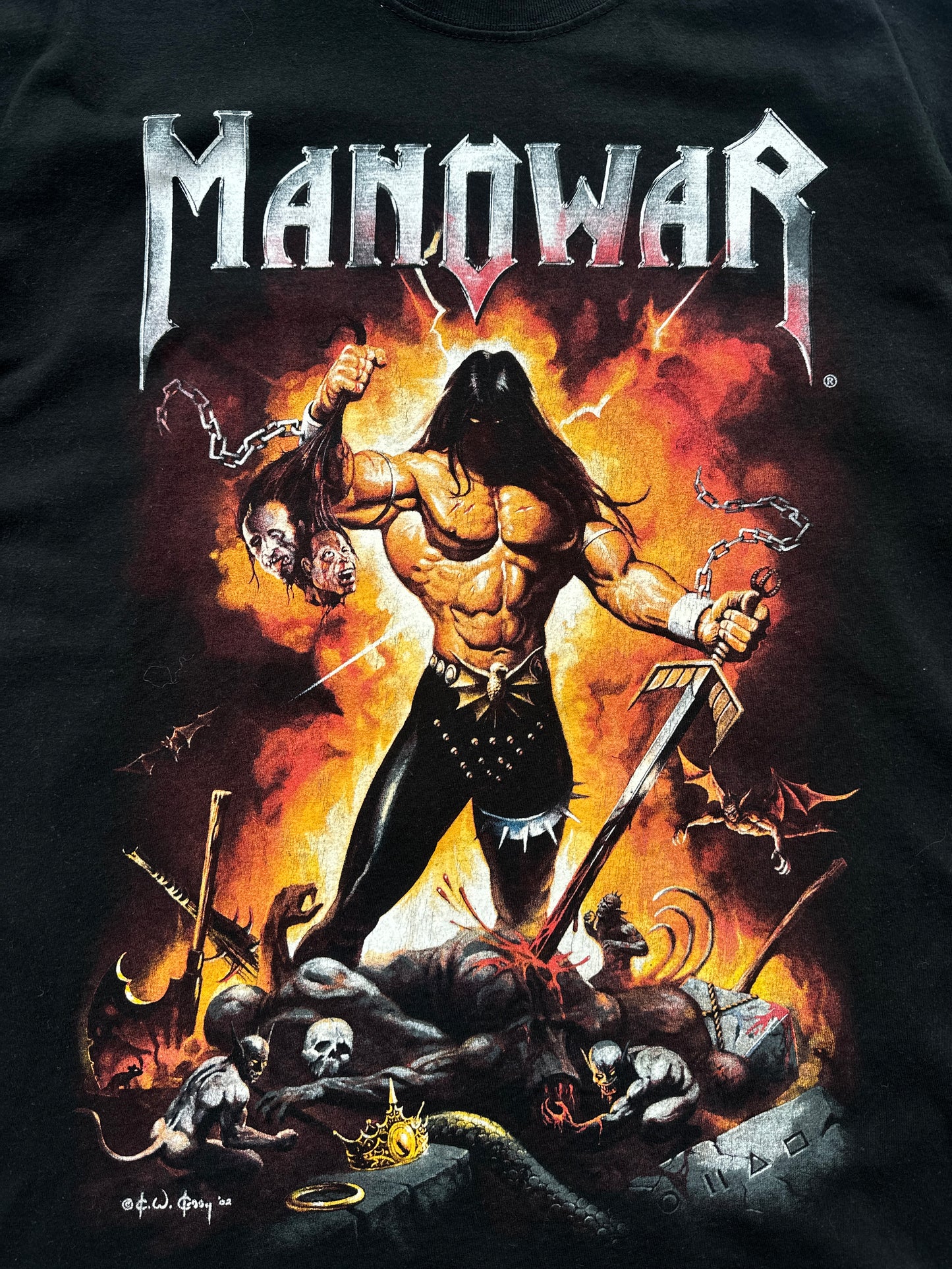 Manowar muška crna bend majica (L)