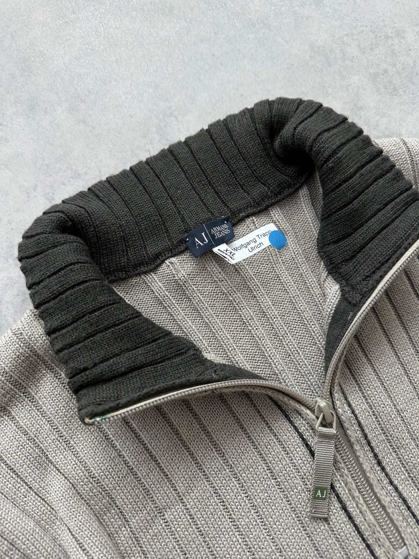 Armani Jeans 2000s muški 1/4 zip džemper (XL)