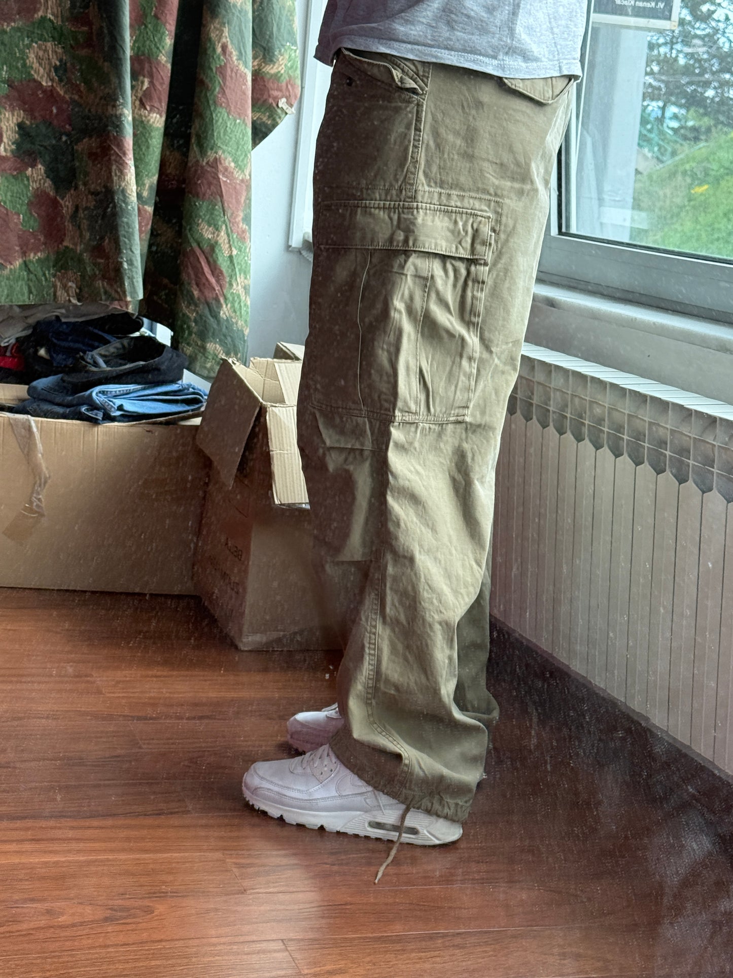 Vintage Fatiques muške baggy cargo hlace (L)