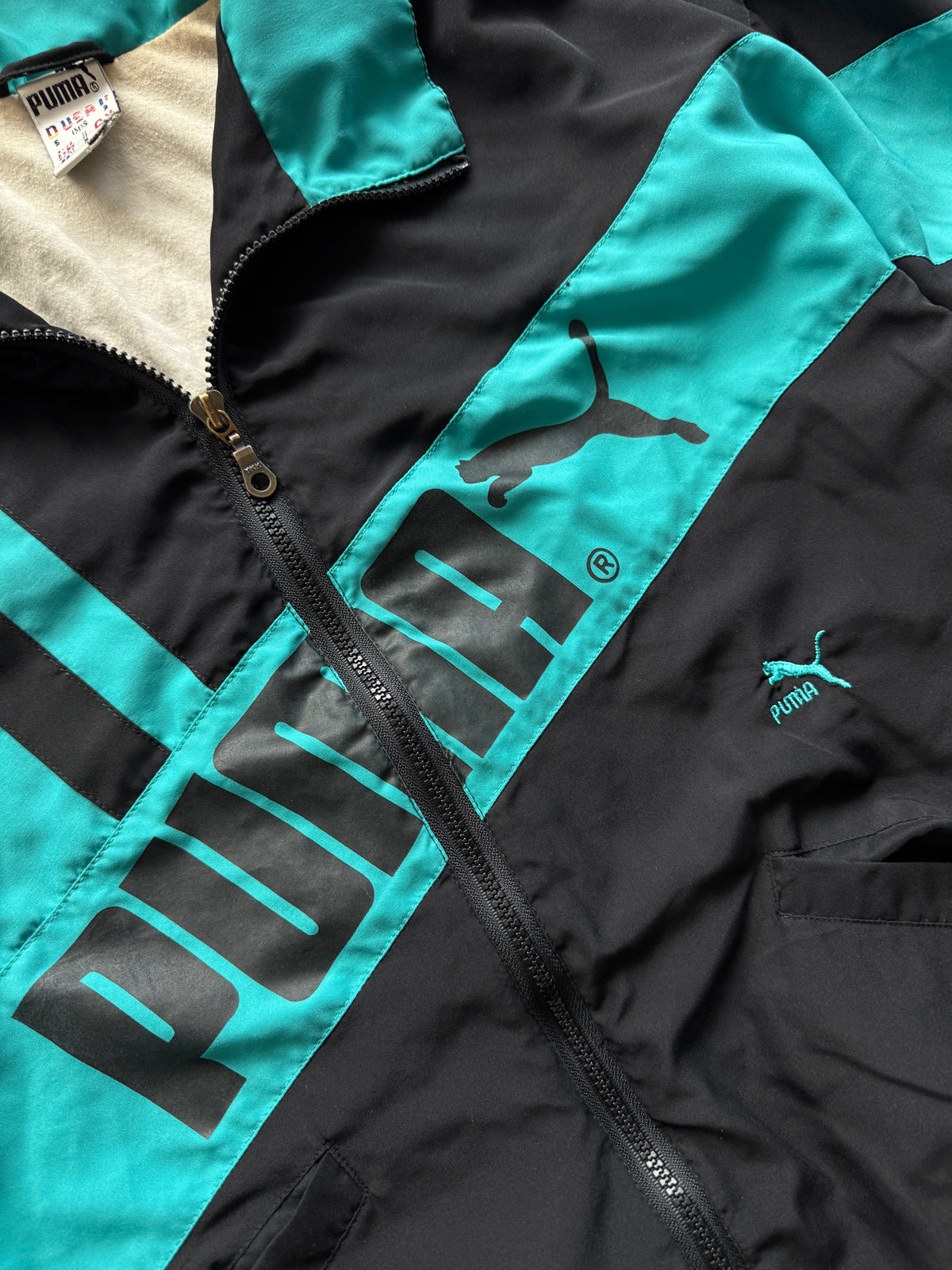 Puma vintage 90s muška zelena šuškava dukserica (M)