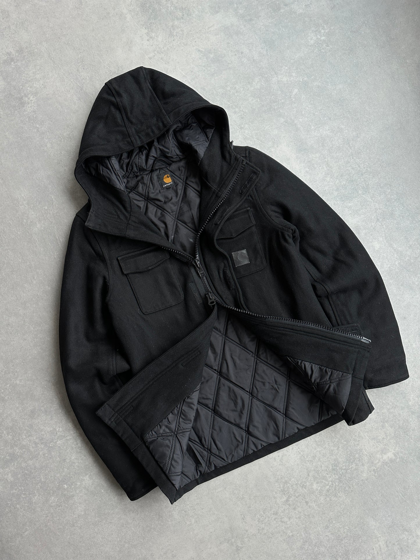 Carhartt muška crna vunena kaput jakna (S)