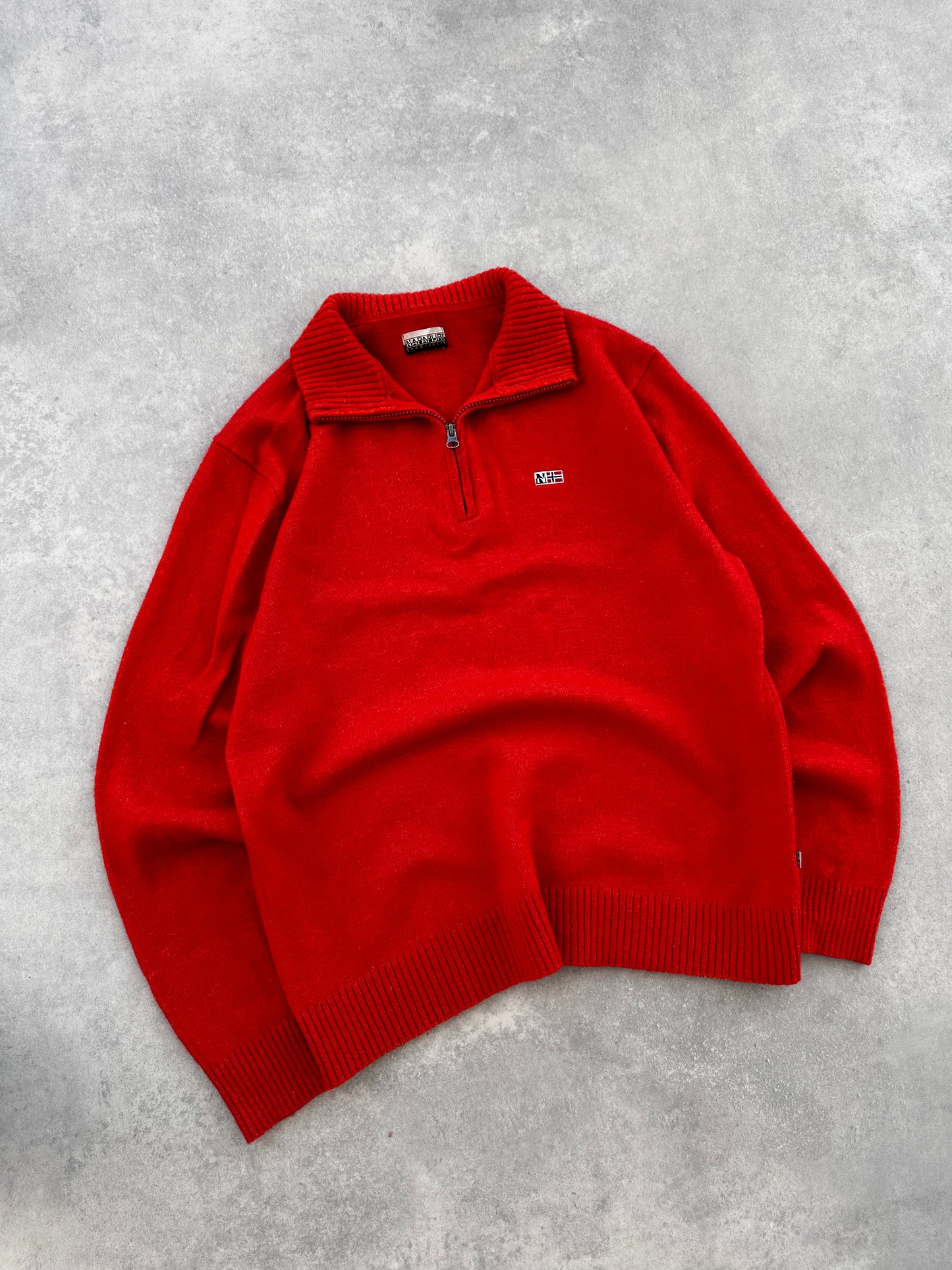 Napapijri muski 1/4 zip narandzasti dzemper (XXL)