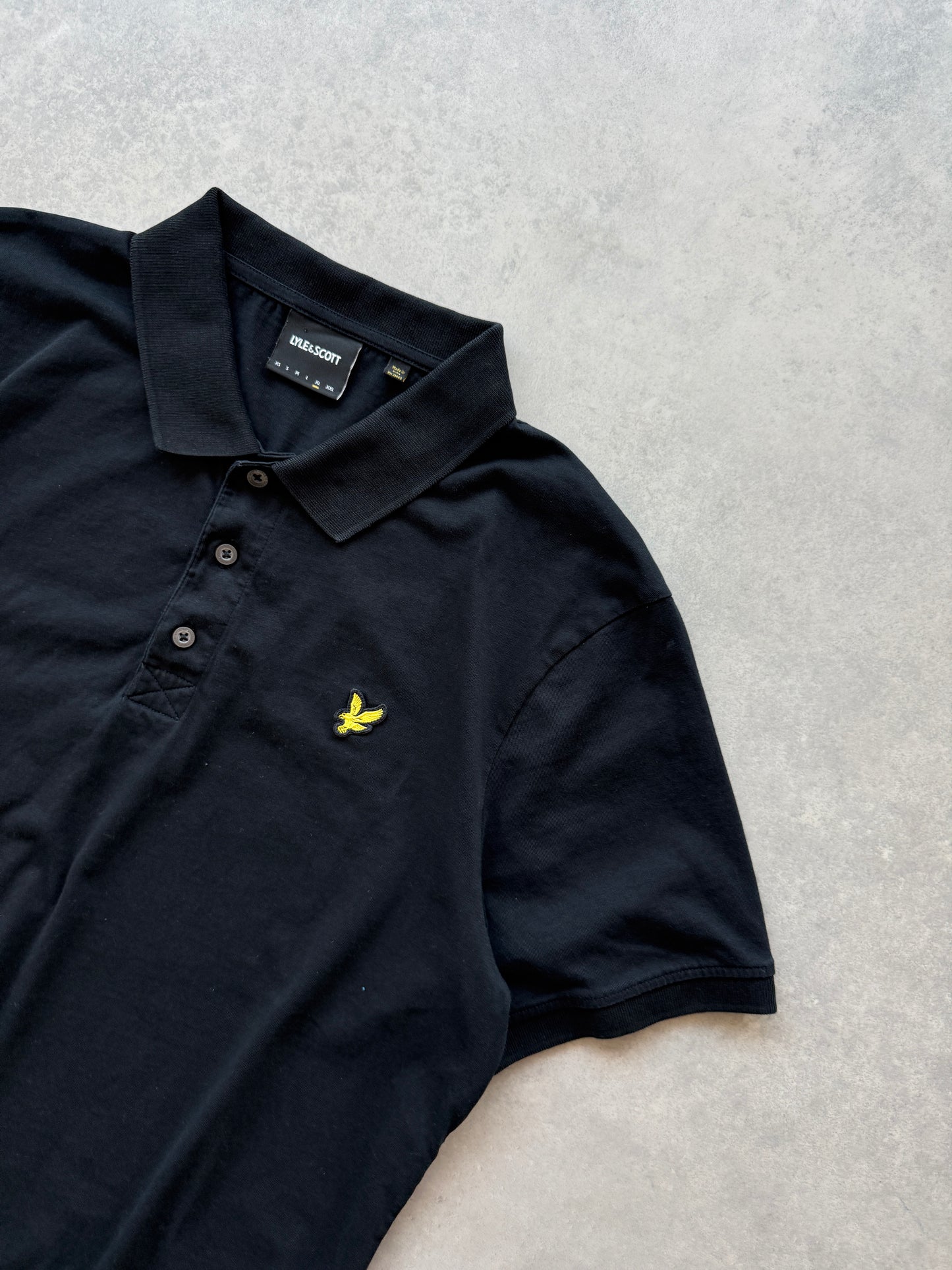 Lyle & Scott muška crna polo majica (XL)