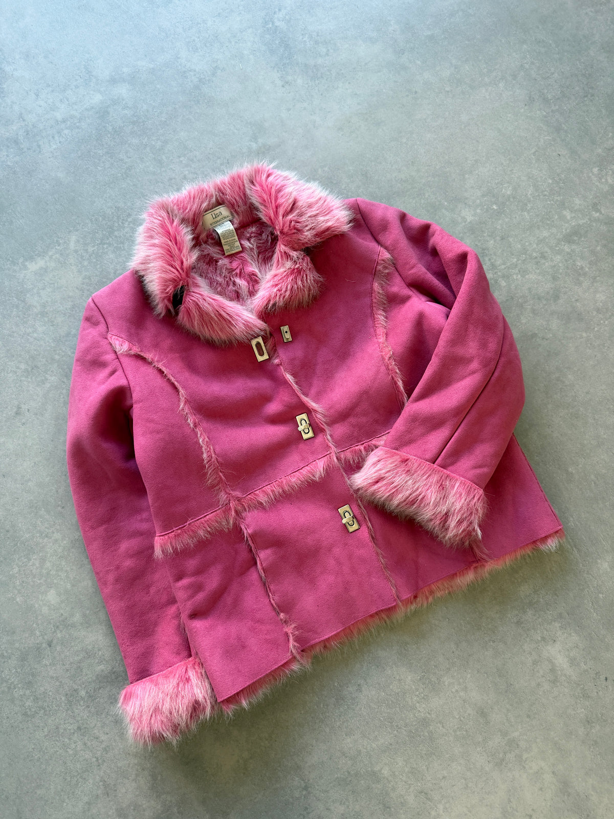 Lisa vintage Y2K ženska roza jakna (M)