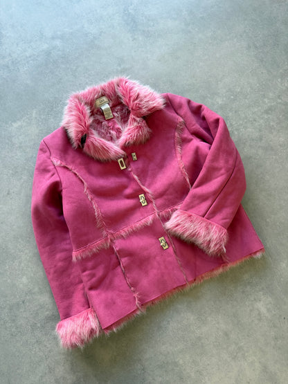 Lisa vintage Y2K ženska roza jakna (M)