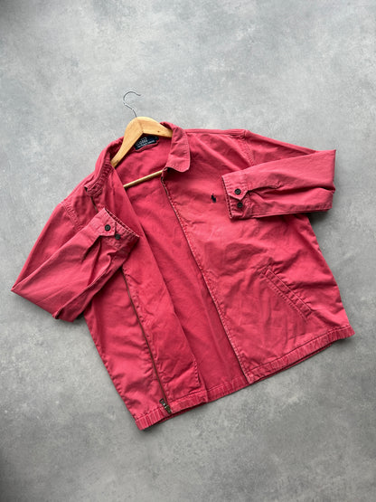 Polo by Ralph Lauren vintage muška roza harrington jakna (L)
