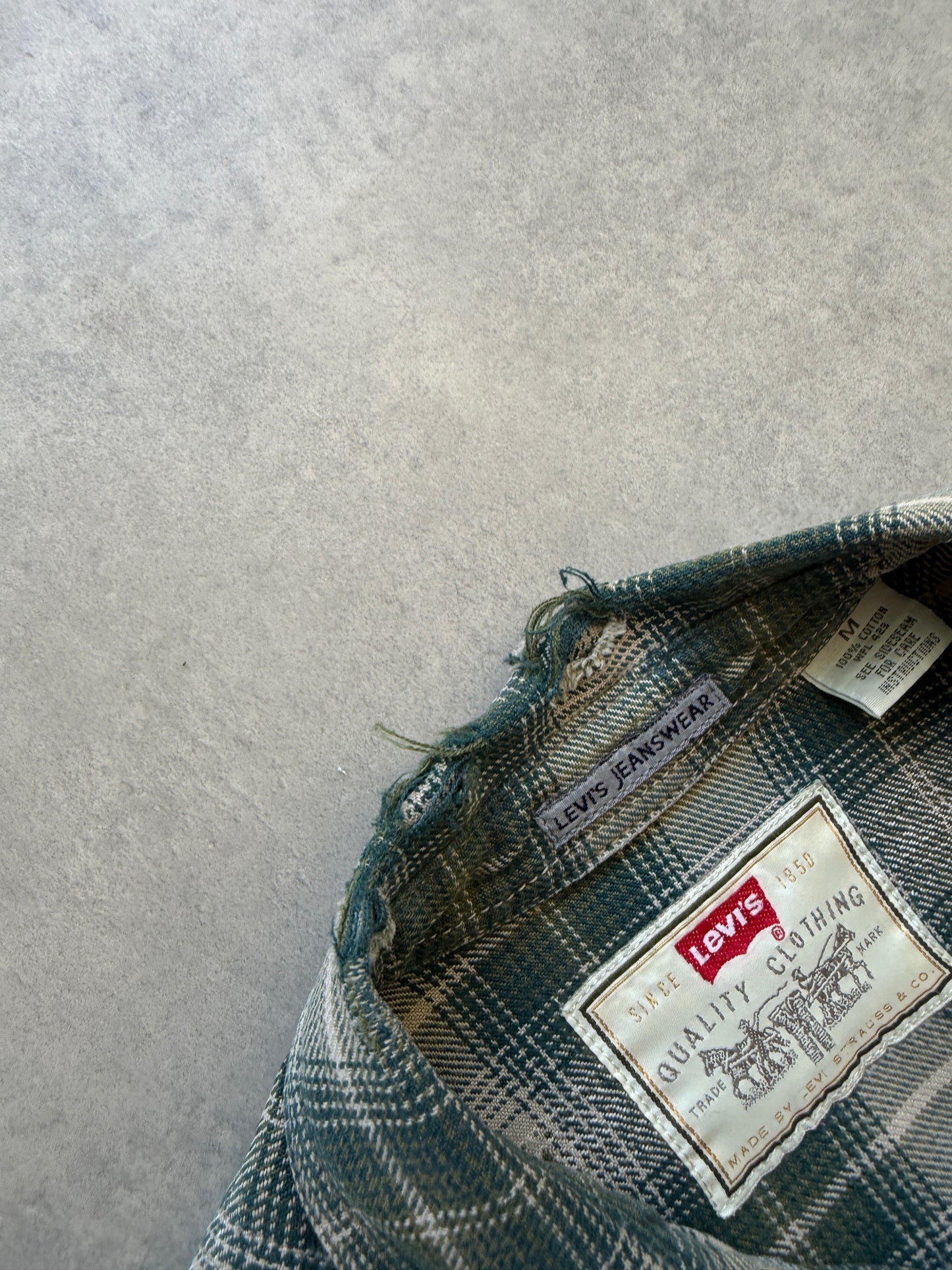 Levis vintage muška zelena karirana košulja (L)