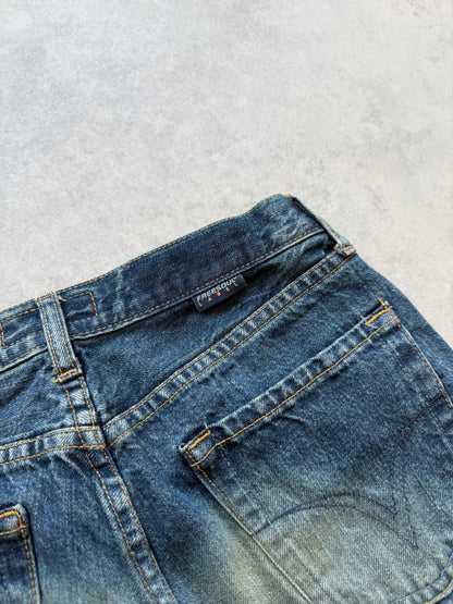 Freesoul Y2K ženske bootcut farmerke (XS)