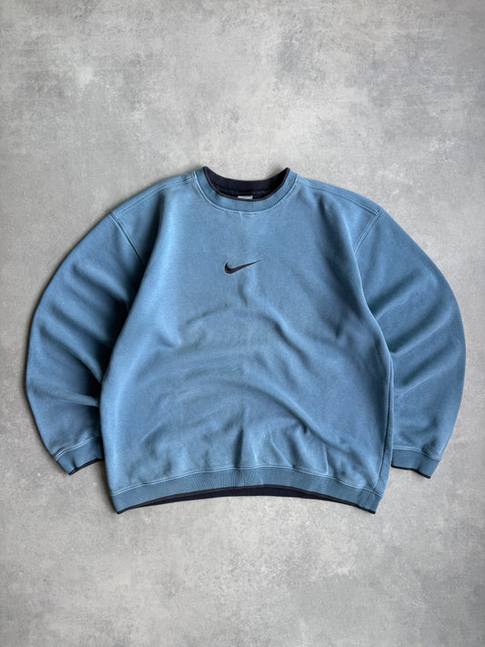 Nike vintage 90s muška plava dukserica (XXL)