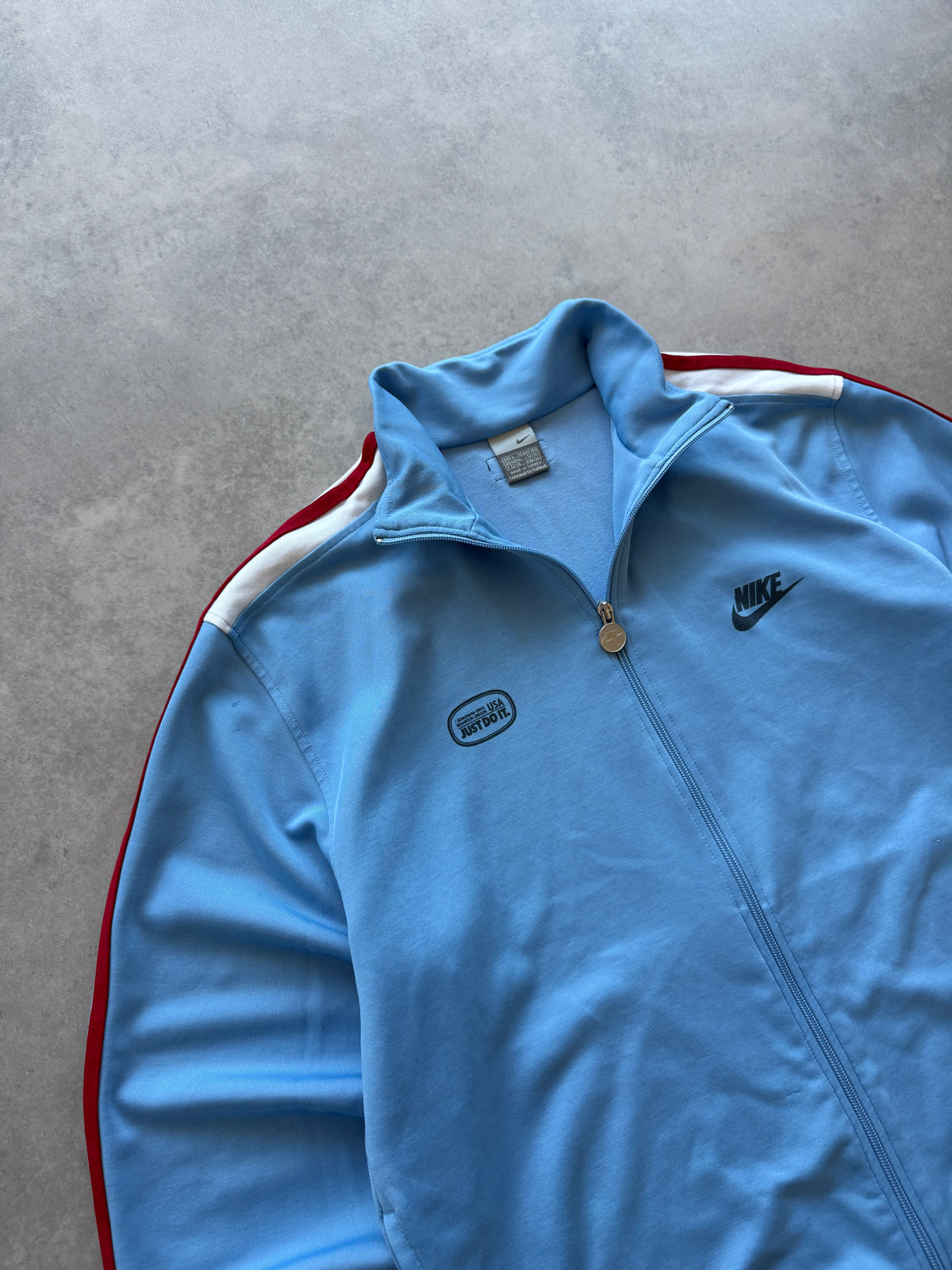 Nike 2000s muška baby blue zip dukserica (L)