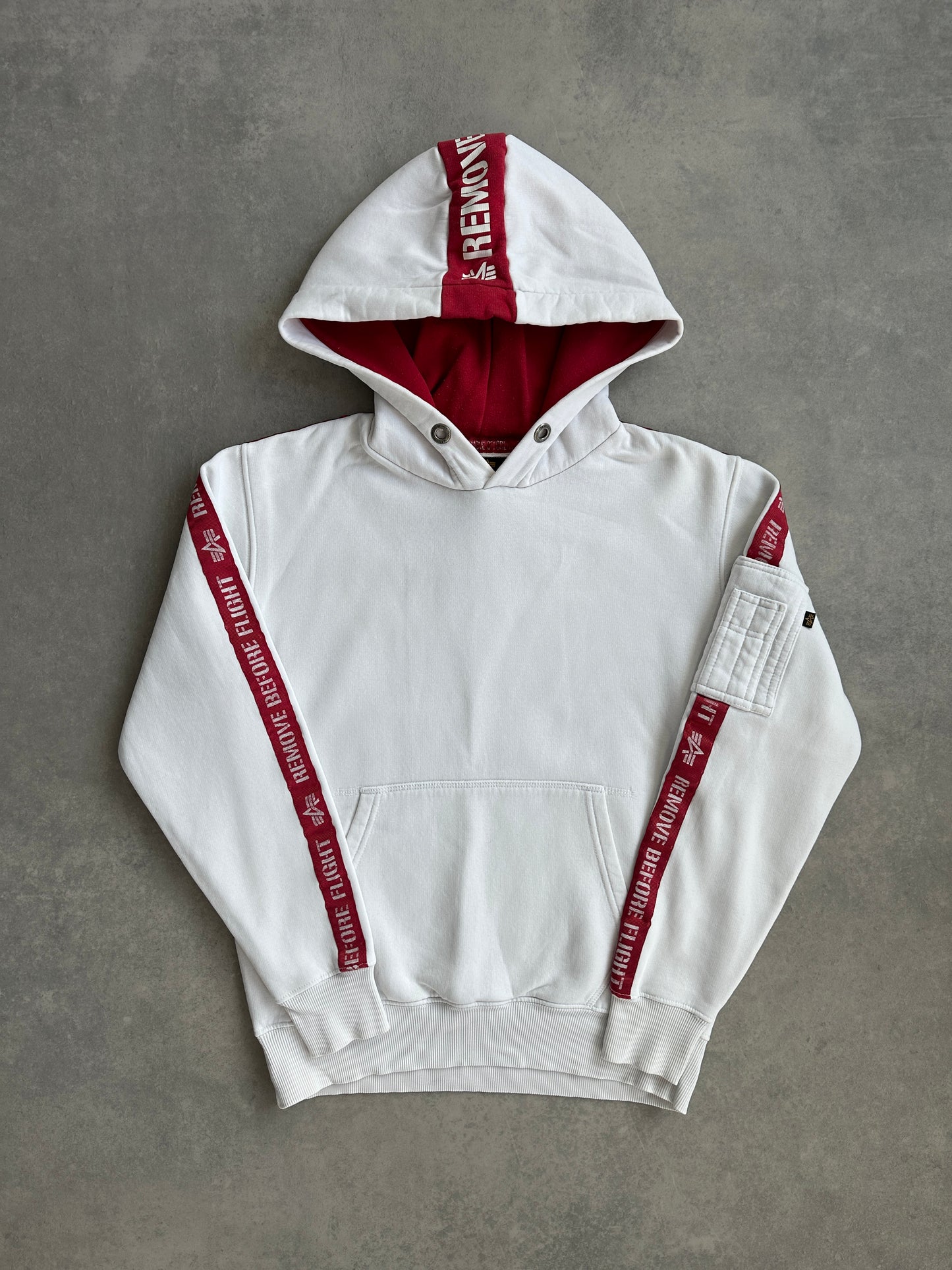 Alpha Industries muška bijela dukserica (S)