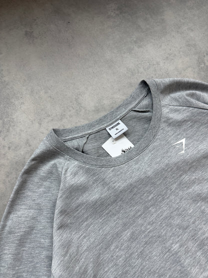 Gymshark siva ženska crop top sportska dukserica (XL)