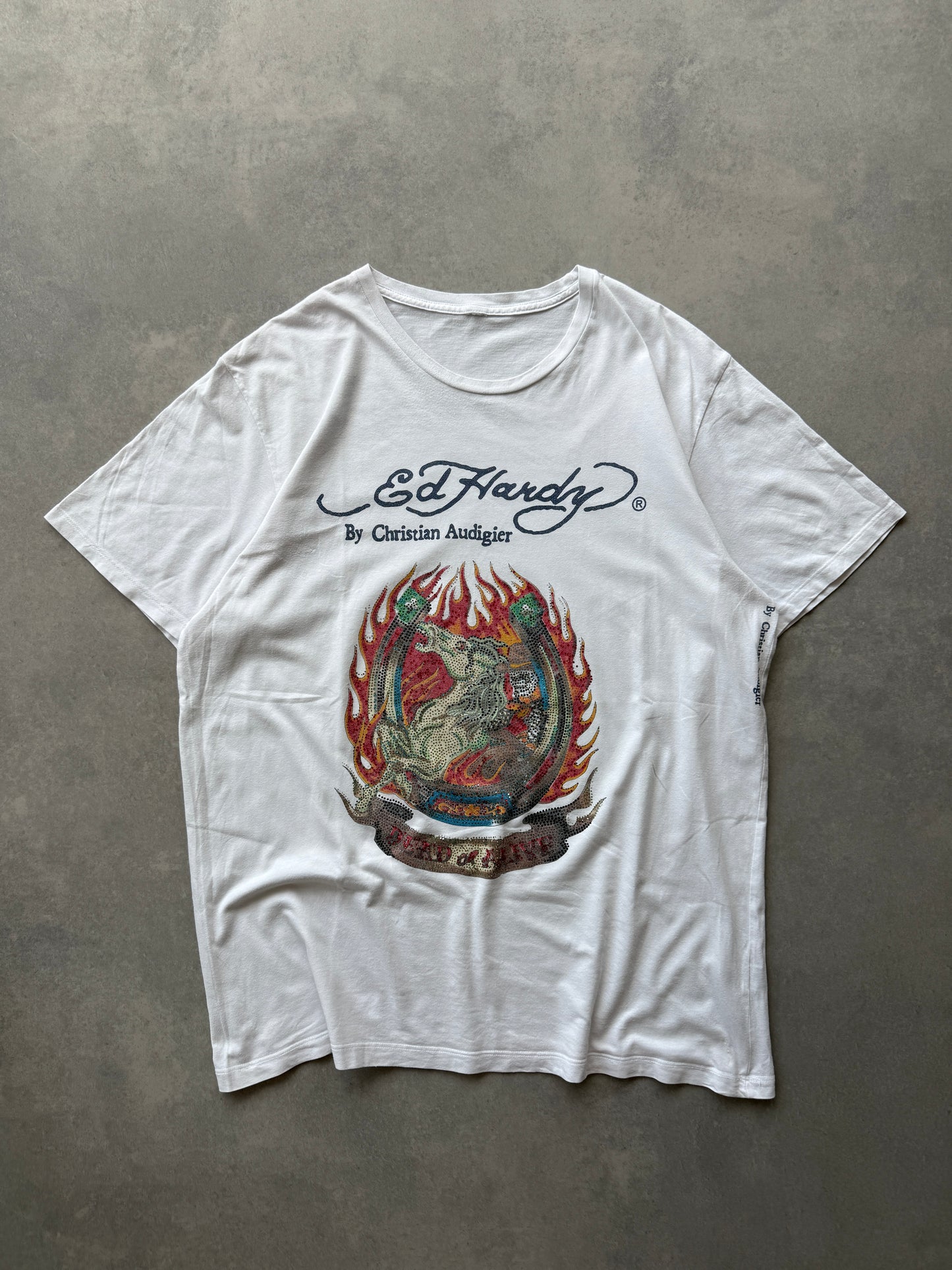 Ed Hardy Y2K muška oversized majica (XL)