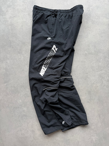 Nike 2000s muška baggy crna šuškava trenerka (L)