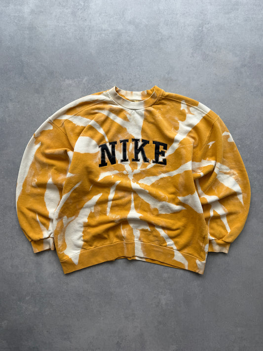 Nike vintage 90s muška oversized bleach dye dukserica (XL)