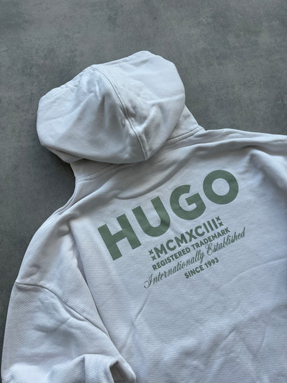 Hugo Boss muška bijela heavy cotton dukserica (M)