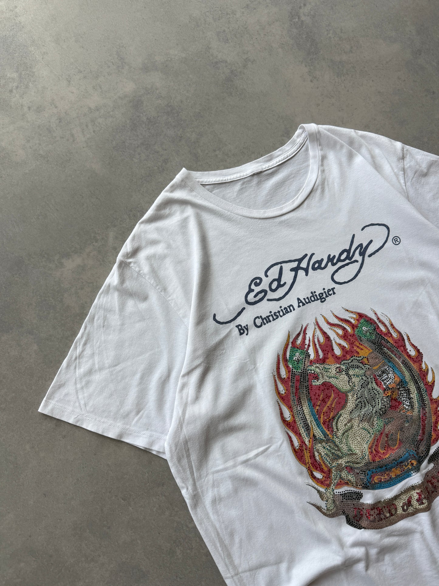 Ed Hardy Y2K muška oversized majica (XL)