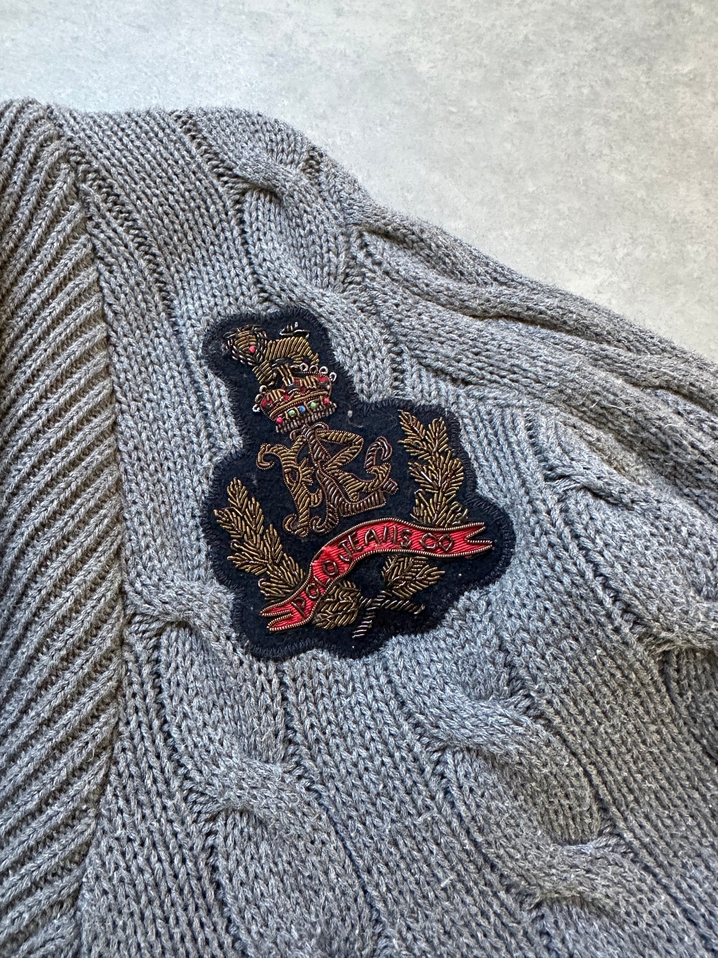 Polo Jeans Company vintage muški sivi džemper (S)