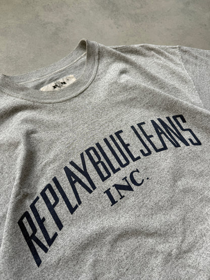 Replay vintage 90s muška oversized siva majica (L)