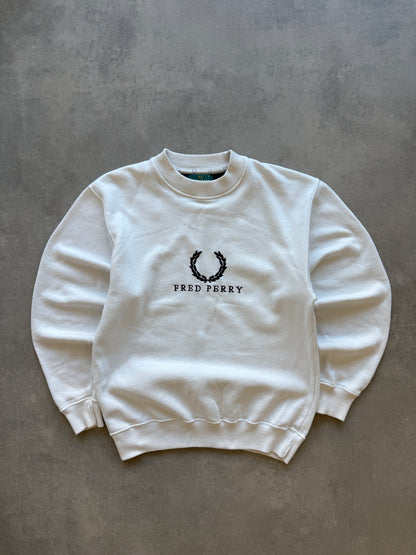 Fred Perry retro muška bijela dukserica (S)