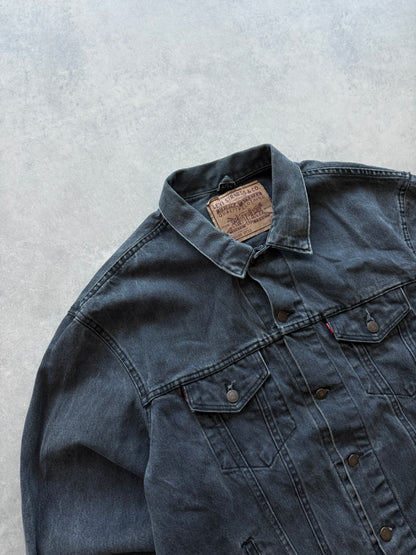 Levis vintage 90s muška siva teksas jakna (XXL)