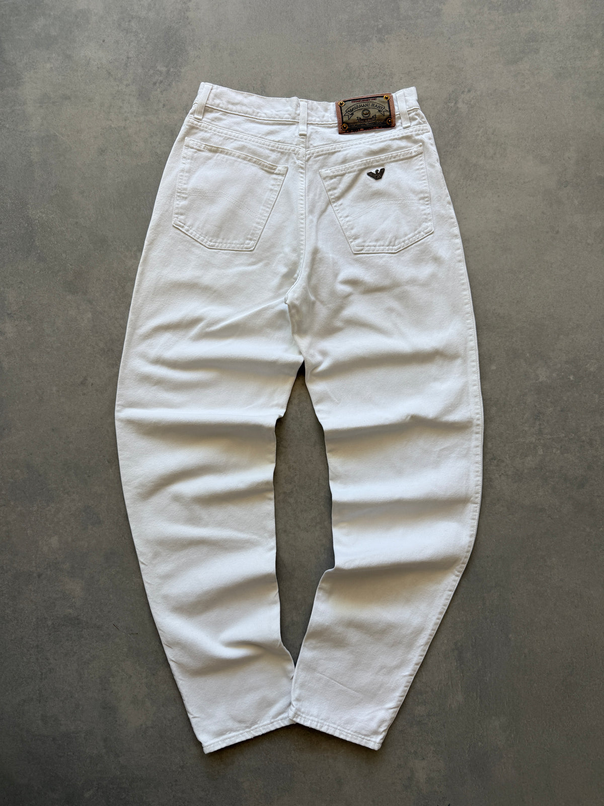 Armani Jeans vintage 2000s ženske bijele farmerke (32)