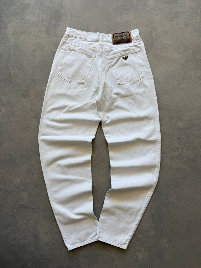 Armani Jeans vintage 2000s ženske bijele farmerke (32)