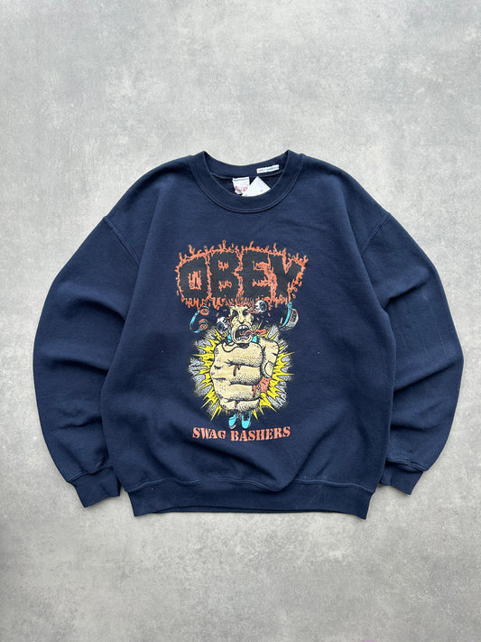 Obey muška navy plava dukserica (S)