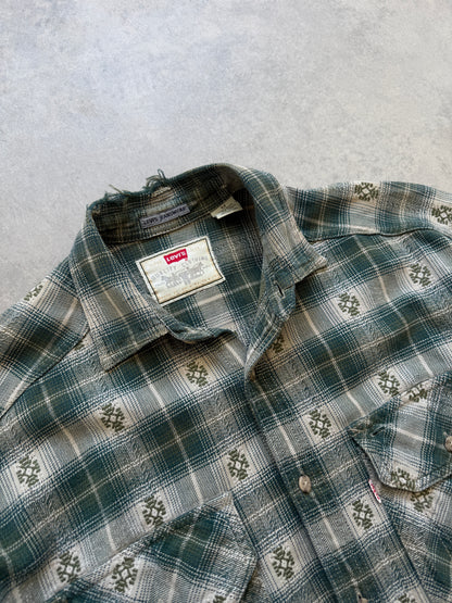 Levis vintage muška zelena karirana košulja (L)