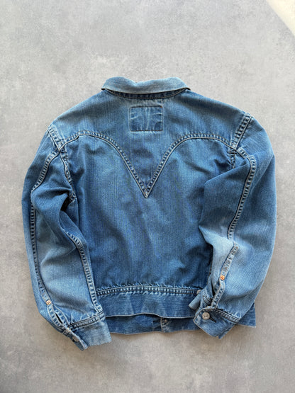 Levis vintage muška distressed cropped fit teksas jakna (L)