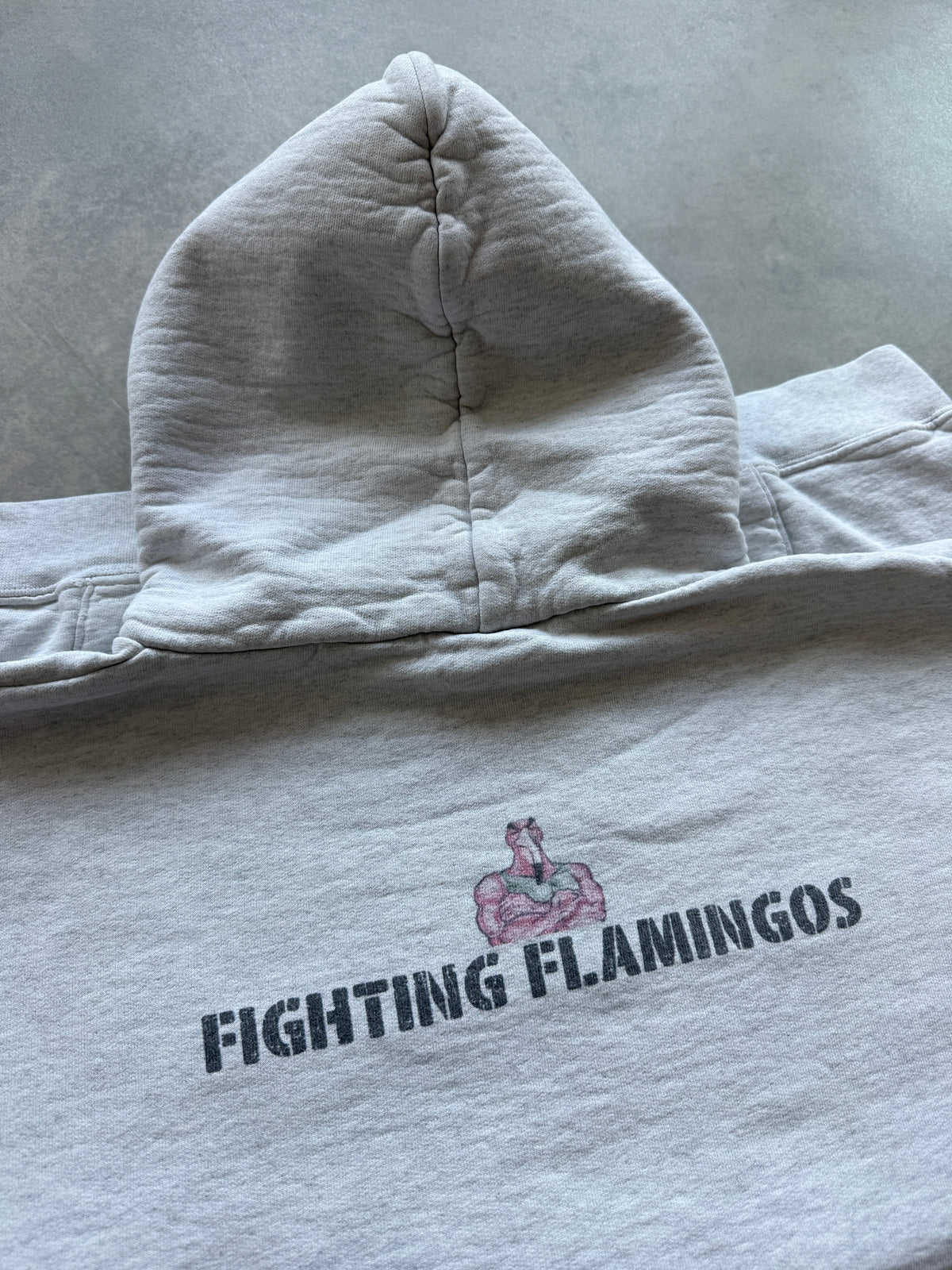 Fighting Flamingos 90s muška siva dukserica (M)