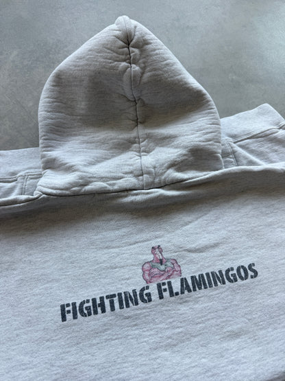 Fighting Flamingos 90s muška siva dukserica (M)
