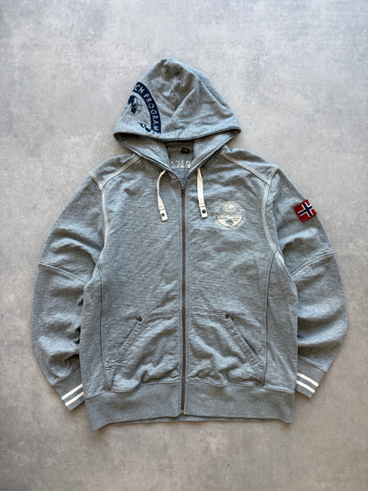 Napapijri retro muška siva zip dukserica (3XL)