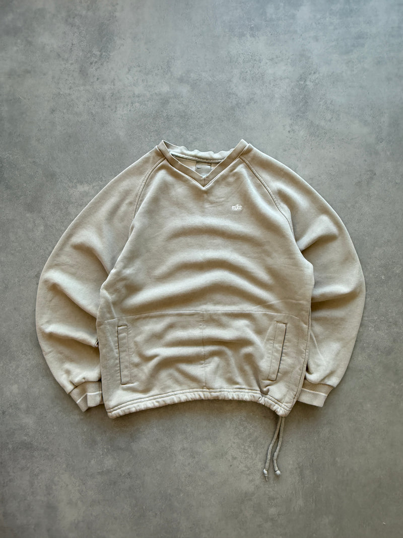 Nike 2000s ženska oversized bež dukserica (S)