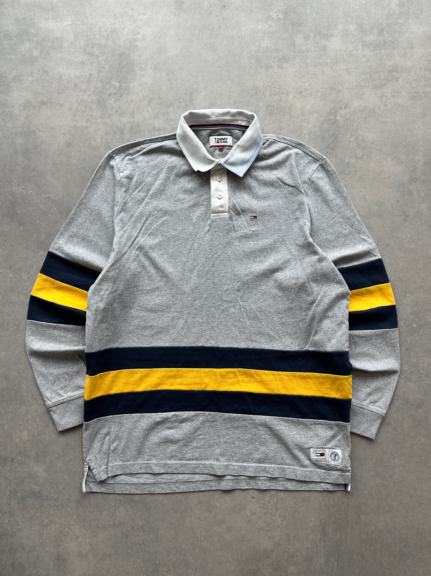 Tommy Jeans muška siva polo majica (L)