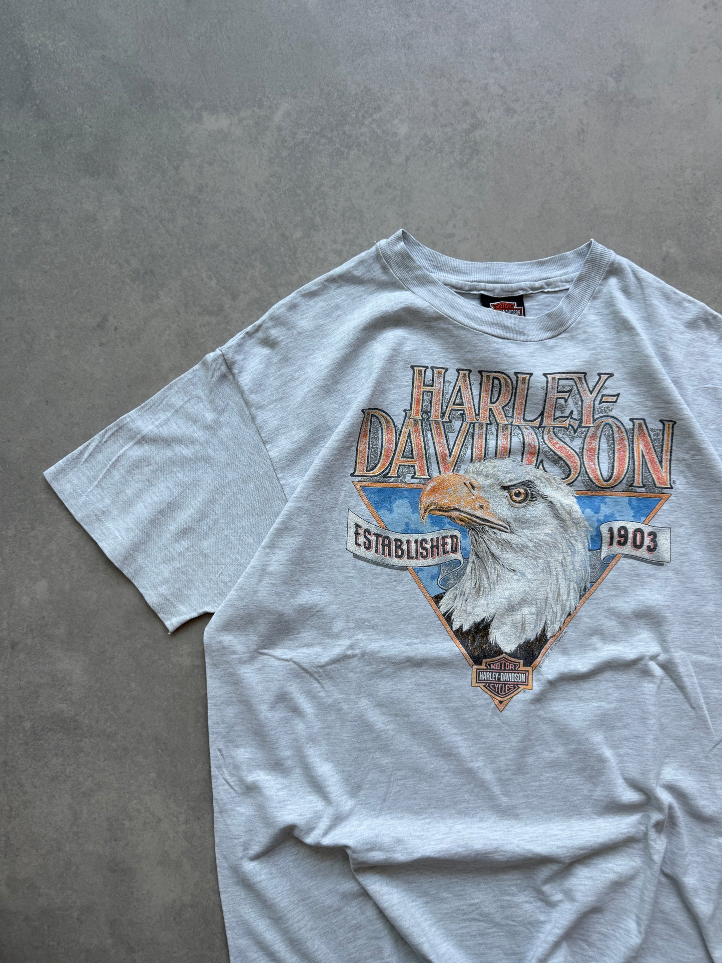 Harley Davidson retro muška siva majica (XL)