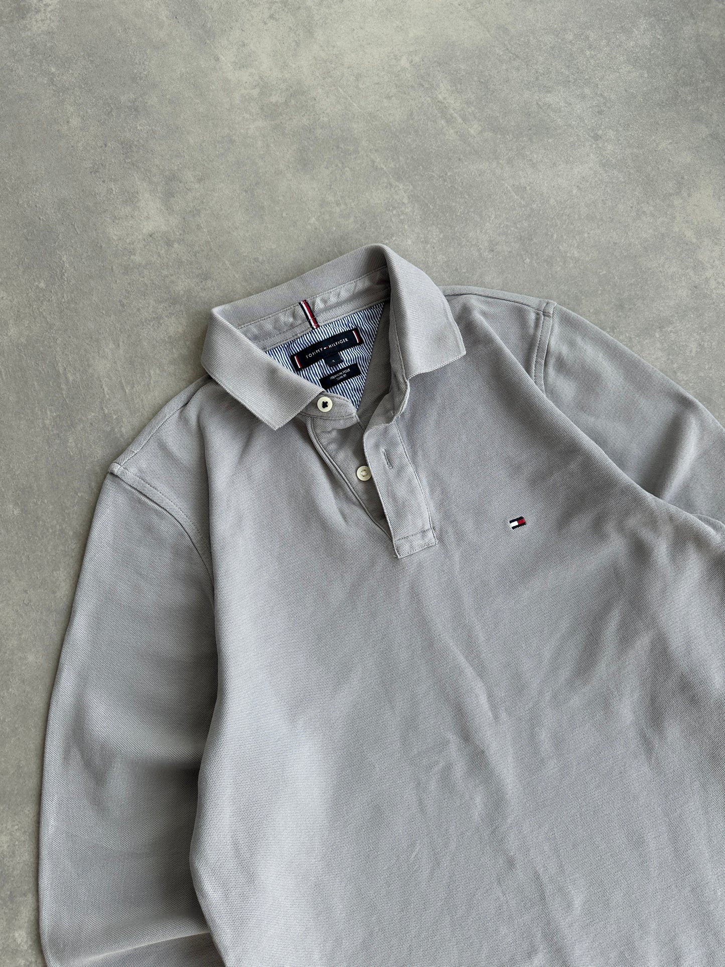Tommy Hilfiger muška siva slim fit polo majica (S)