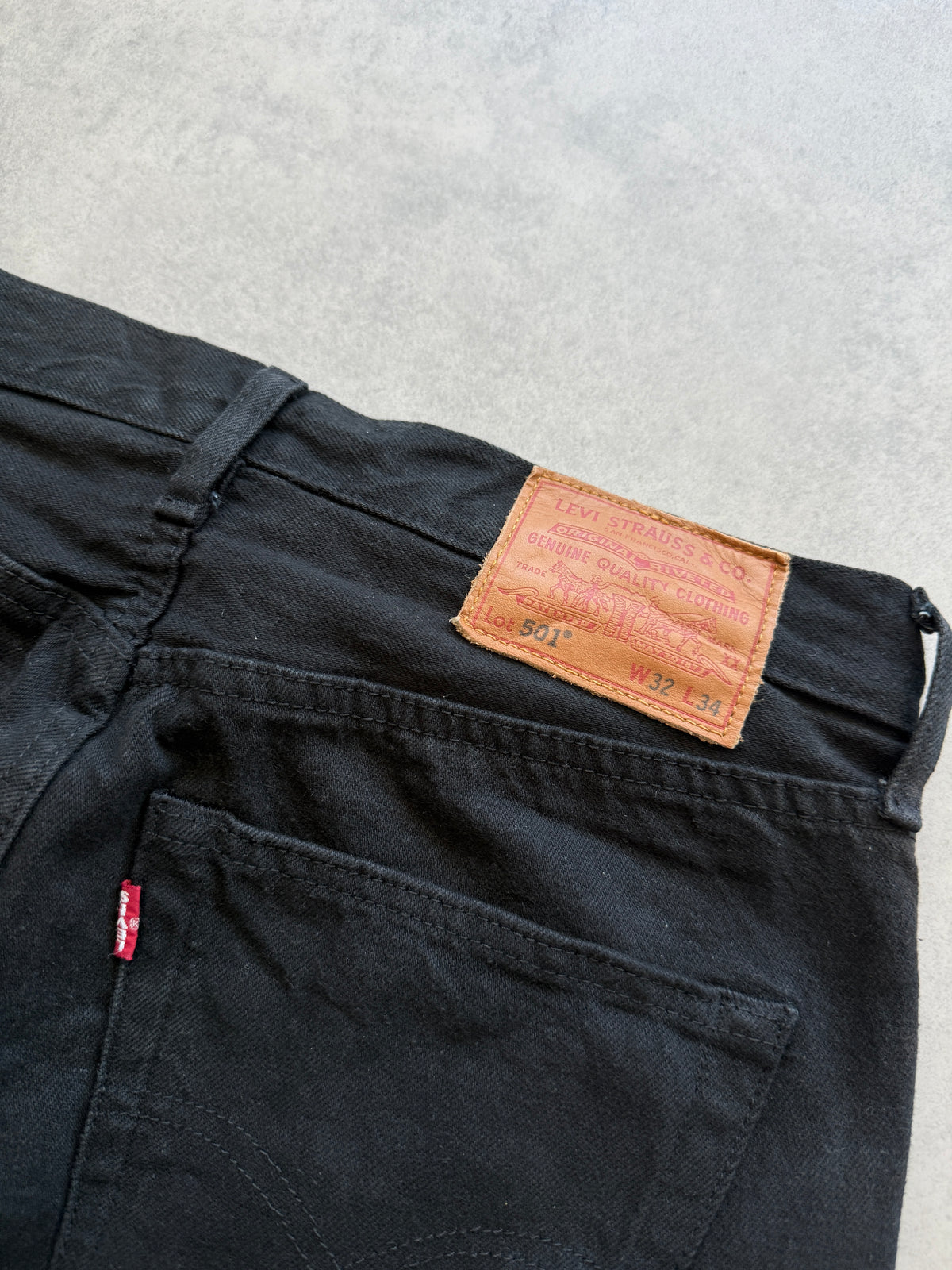 Levis 501 Premium muške crne farmerke (32x34)